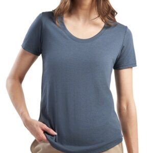 Slate Blue Relaxed Scoop Bottom Bamboo T-Shirt